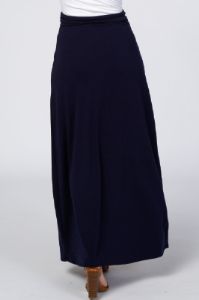 Navy Blue Maxi Skirt sold by Pinkblush