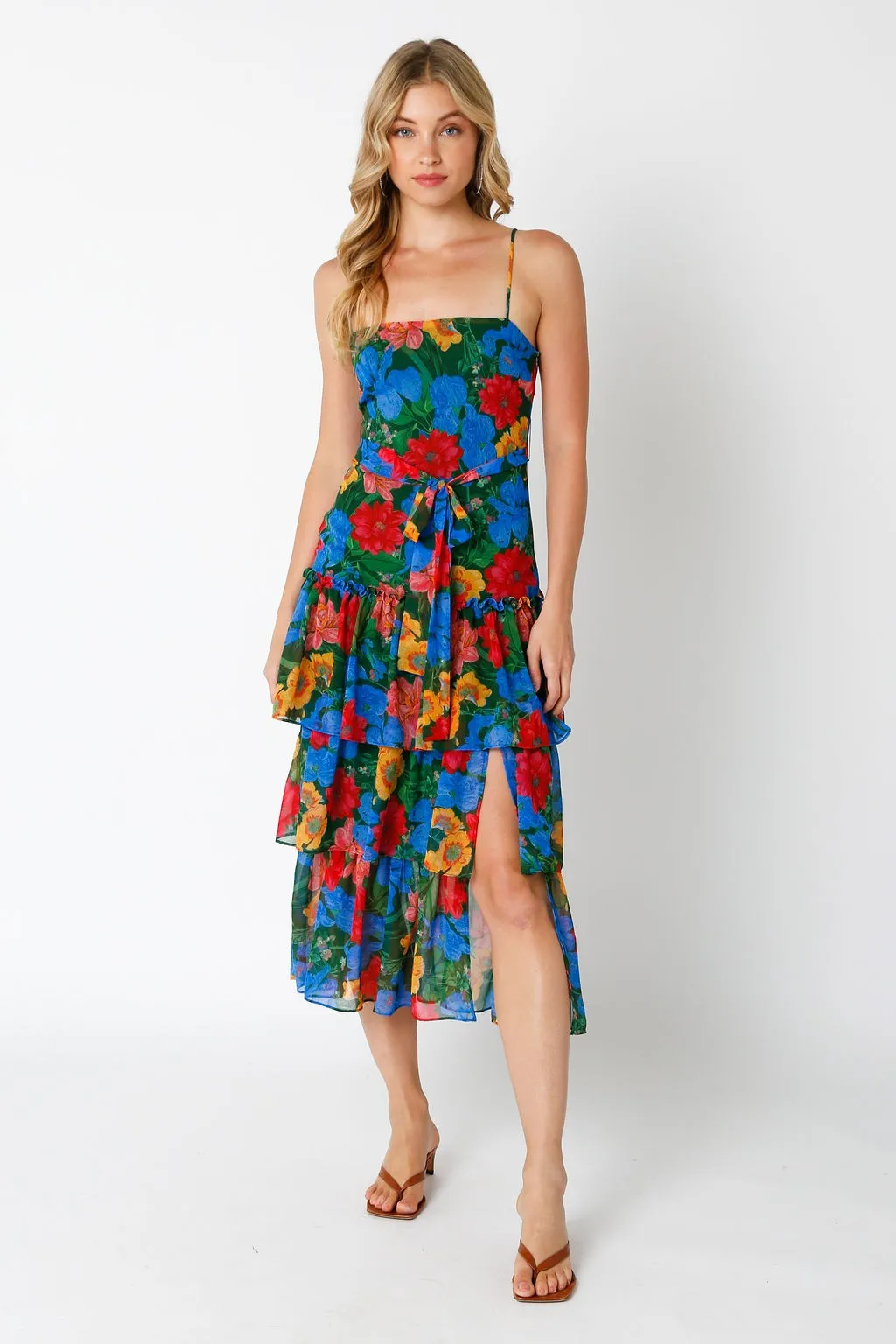 Blue Multi Floral Dress sold by Pinkblush