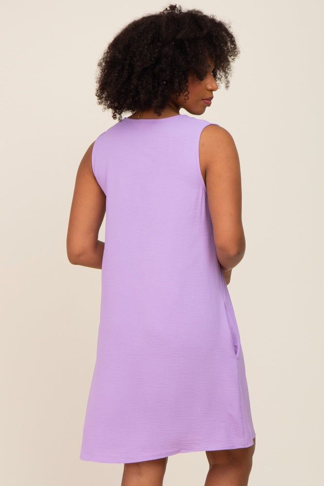 Lavender Sleeveless Pocketed Dress sold by Pinkblush product image thumbnail 4
