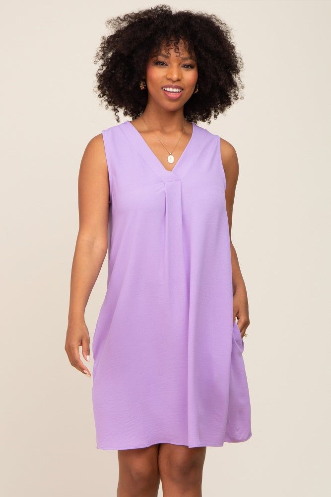Lavender Sleeveless Pocketed Dress sold by Pinkblush product image thumbnail 2