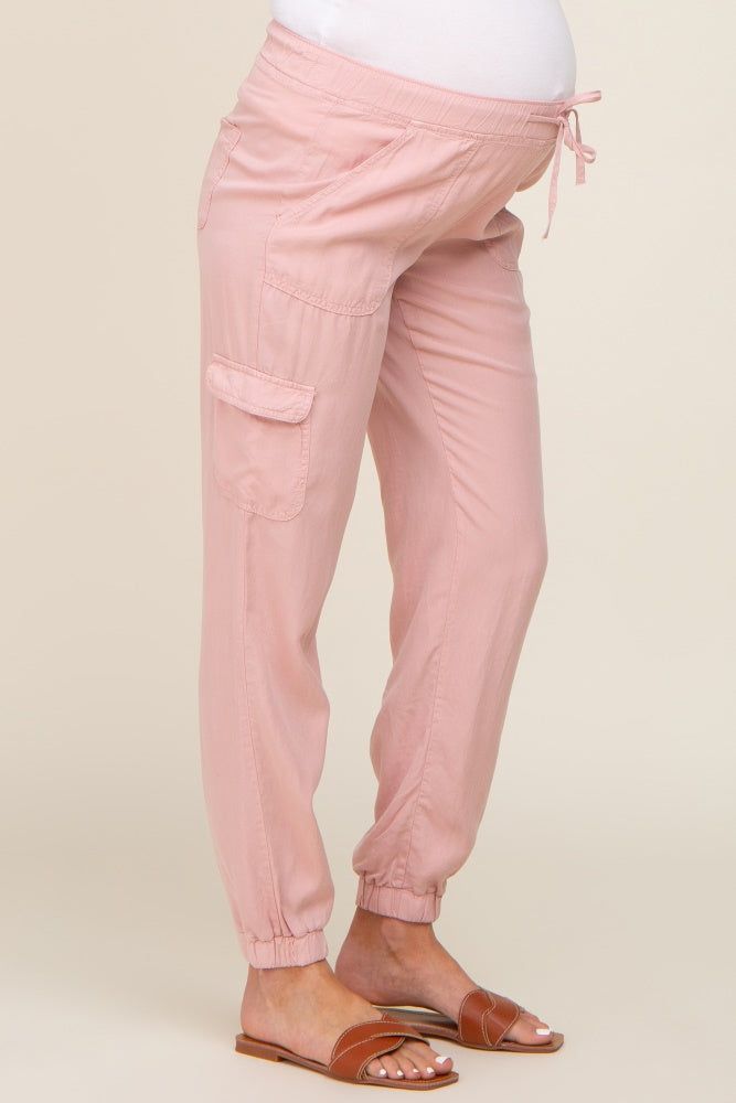 Light Pink Maternity Jogger Pants sold by Pinkblush product image thumbnail 3