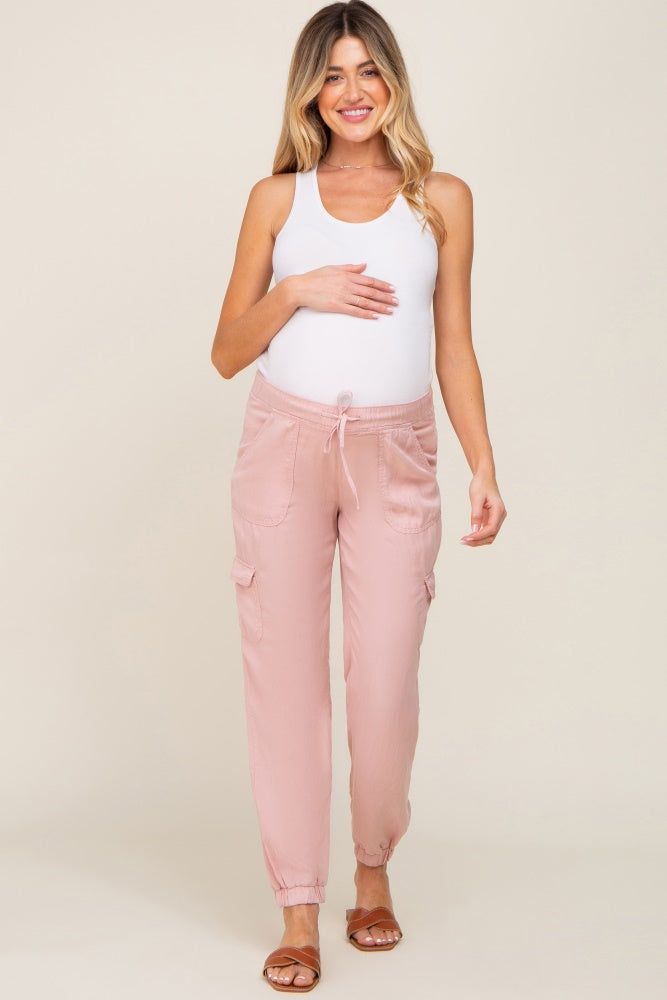 Light Pink Maternity Jogger Pants sold by Pinkblush