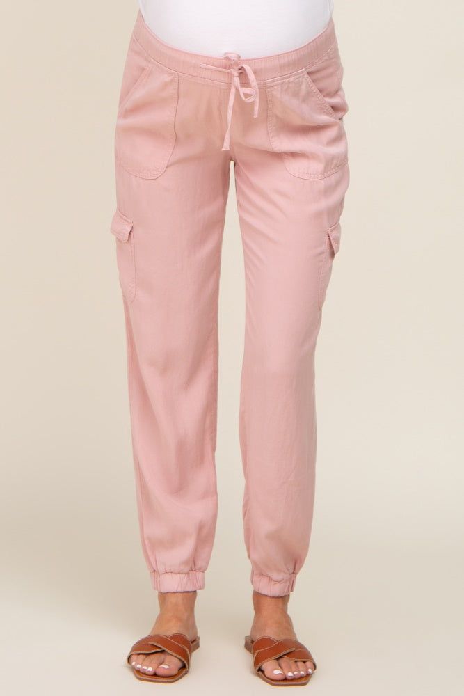 Light Pink Maternity Jogger Pants sold by Pinkblush product image thumbnail 2