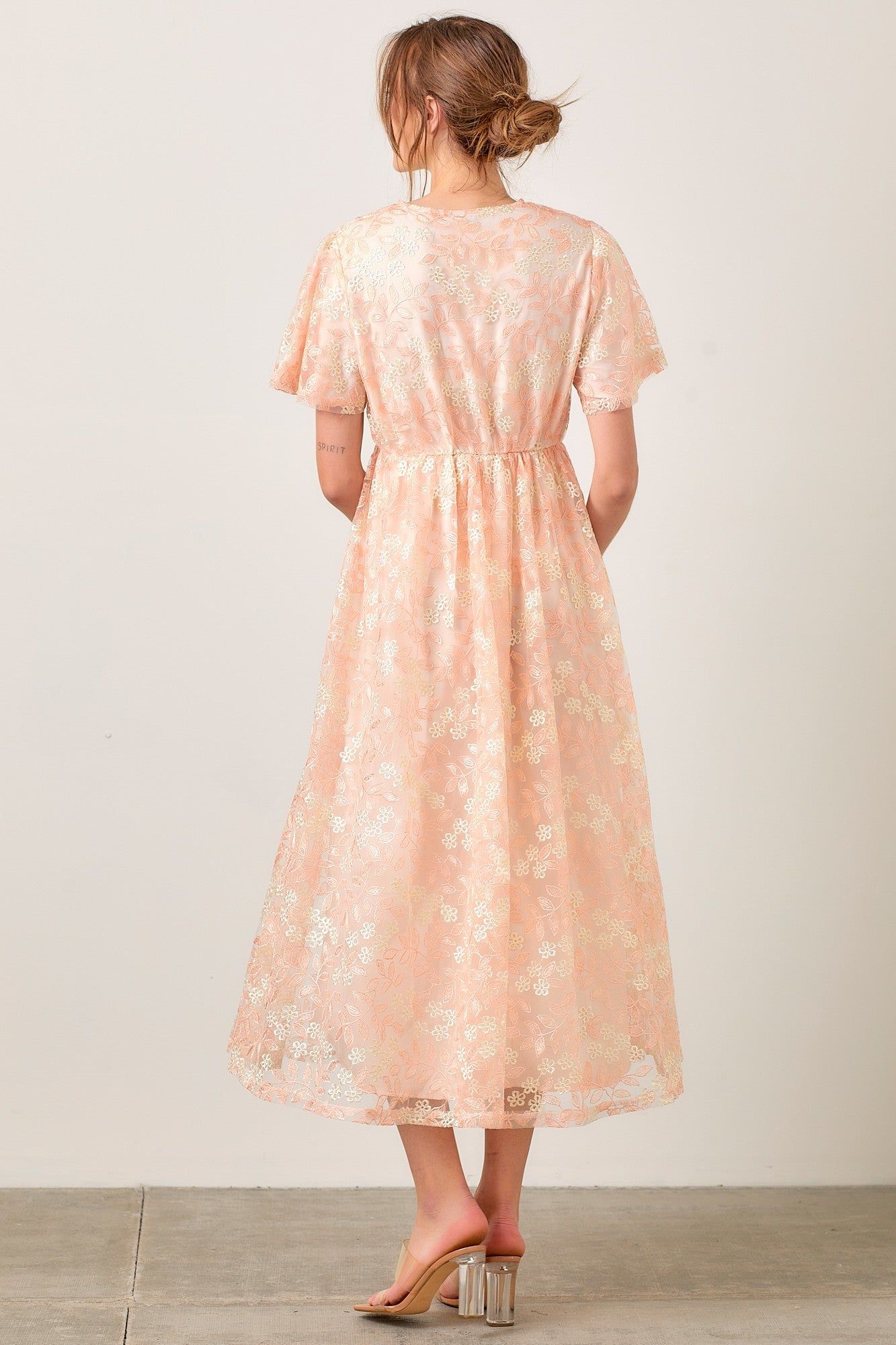 Blush Multi Mesh Maxi Dress sold by Pinkblush product image thumbnail 3