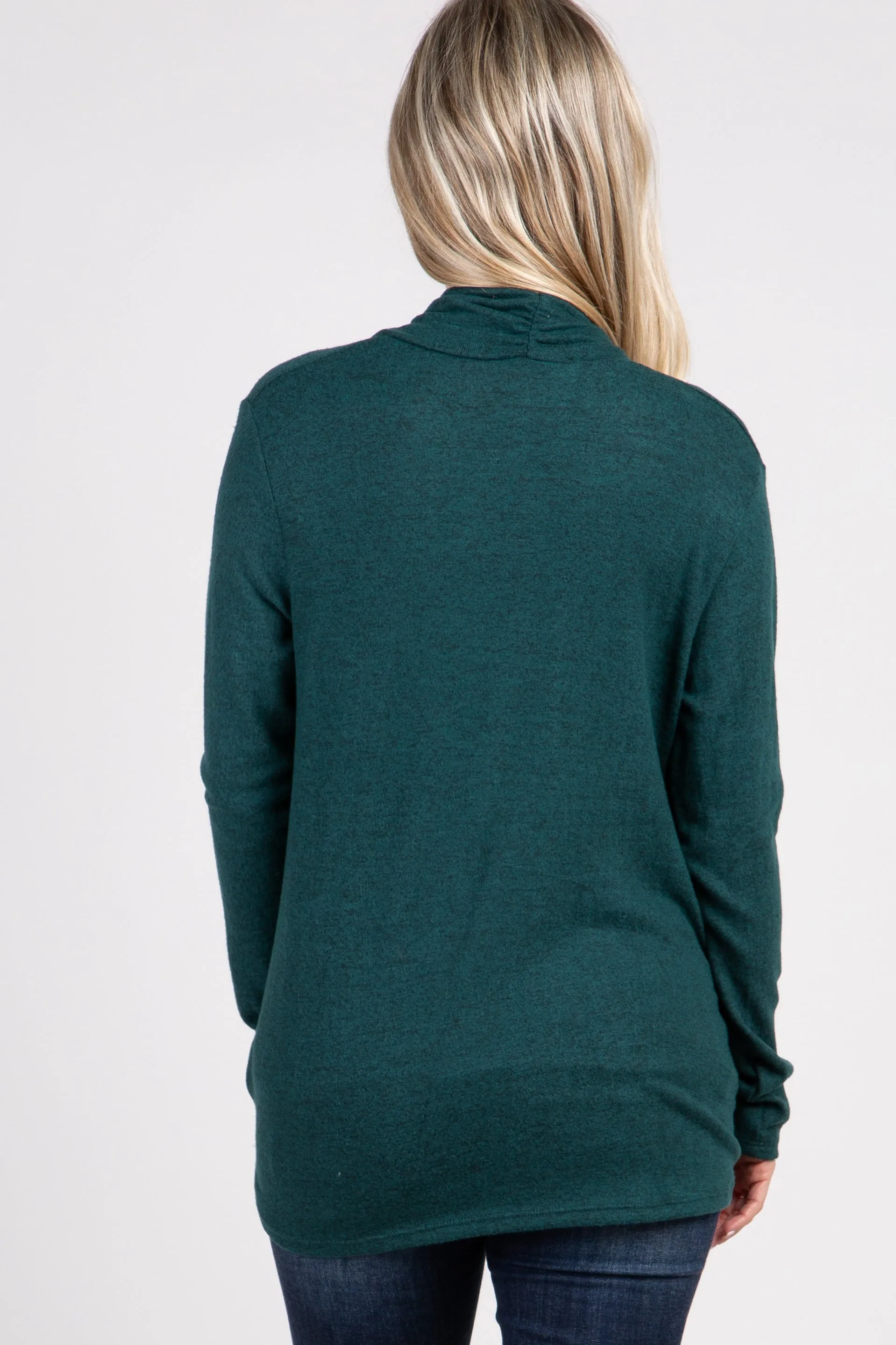 PinkBlush Forest Green Draped Wrap Maternity Nursing Top sold by Pinkblush product image thumbnail 3