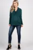 PinkBlush Forest Green Draped Wrap Maternity Nursing Top sold by Pinkblush
