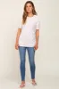 Ivory Floral Side Ruched Short Sleeve Top sold by Pinkblush