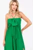 Green Pleated Front Tie Side Slit Maxi Dress sold by Pinkblush