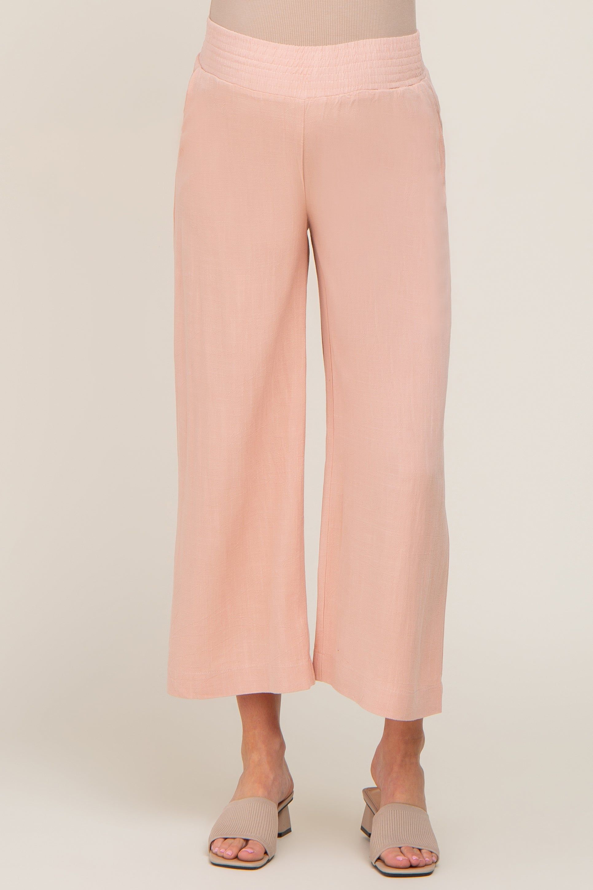 Light Pink Wide Leg Maternity Pants sold by Pinkblush product image thumbnail 2