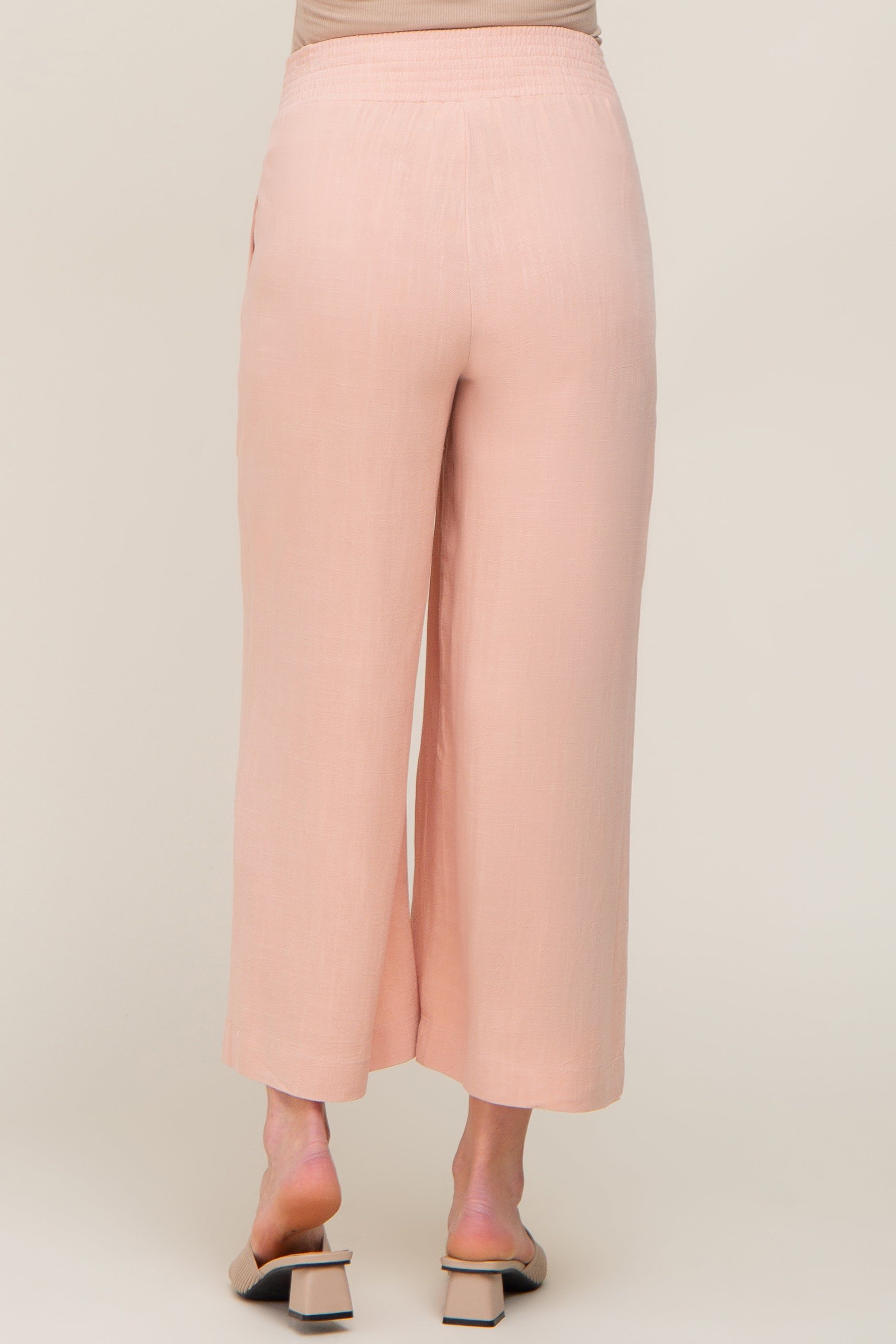 Light Pink Wide Leg Maternity Pants sold by Pinkblush product image thumbnail 4