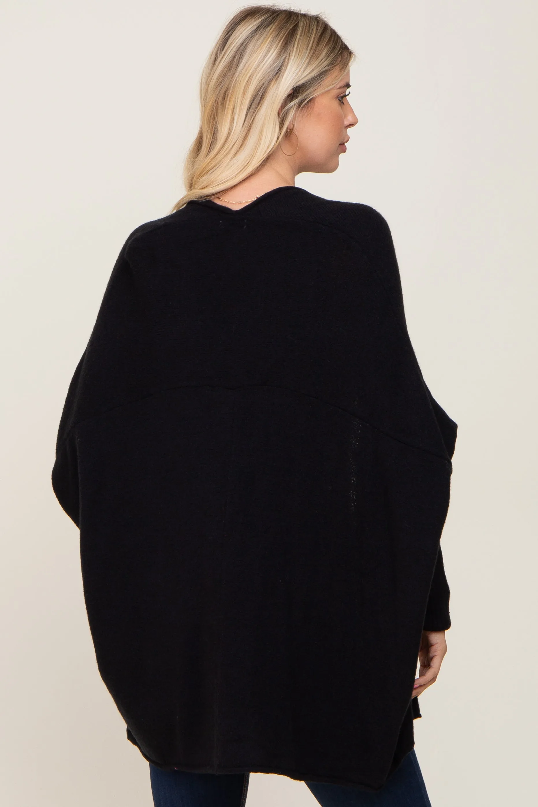 Black Dolman Sleeve Cardigan Sweater sold by Pinkblush product image thumbnail 3