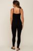 Black Ribbed Sleeveless Maternity Jumpsuit sold by Pinkblush