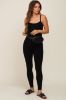Black Ribbed Sleeveless Maternity Jumpsuit sold by Pinkblush