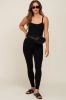 Black Ribbed Sleeveless Maternity Jumpsuit sold by Pinkblush