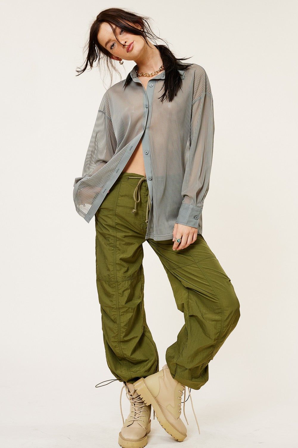 Olive Cargo Pants sold by Pinkblush