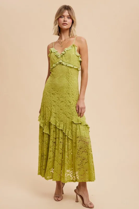 Pistachio Vintage Lace Maxi Dress sold by Pinkblush