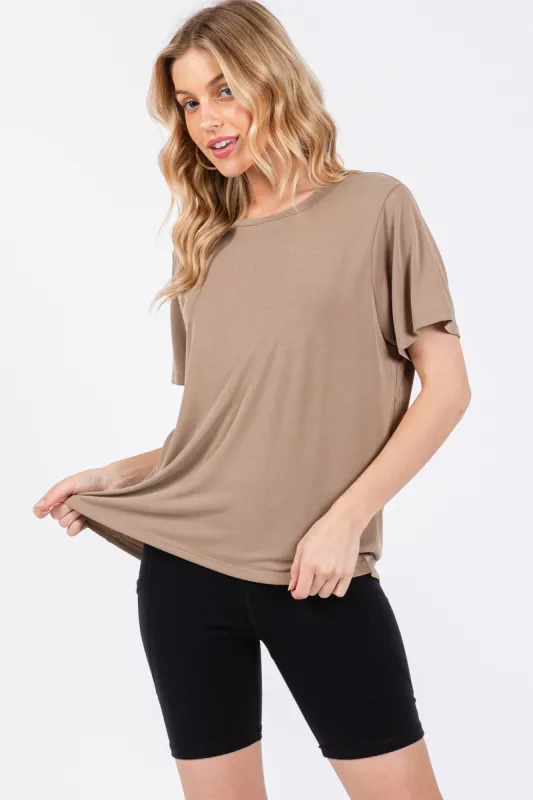 Mocha Dolman Sleeve Top sold by Pinkblush