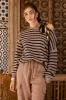 Mocha Striped Sweater sold by Pinkblush