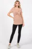 Beige Ribbed Twist Front Top sold by Pinkblush