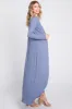 Blue Ribbed Sleeveless Dress Cardigan Set sold by Pinkblush