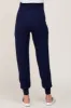Navy Blue Maternity Band Jogger Pants sold by Pinkblush
