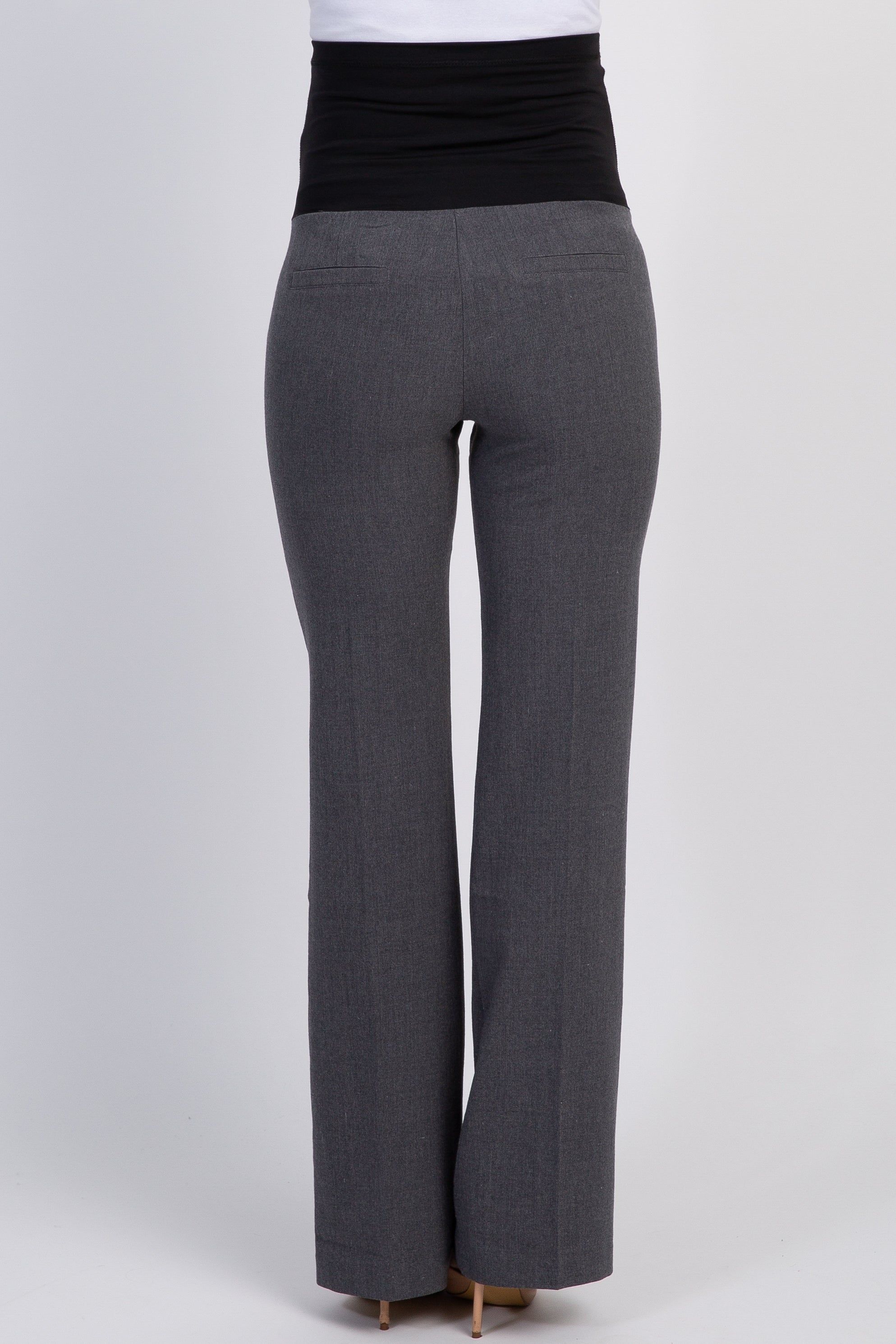 PinkBlush Charcoal Pleated Wide Leg Maternity Pants sold by Pinkblush product image thumbnail 4