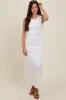 Ivory Back Tie Bodycon Maxi Dress sold by Pinkblush