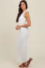 Ivory Back Tie Bodycon Maxi Dress sold by Pinkblush