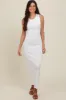 Ivory Back Tie Bodycon Maxi Dress sold by Pinkblush