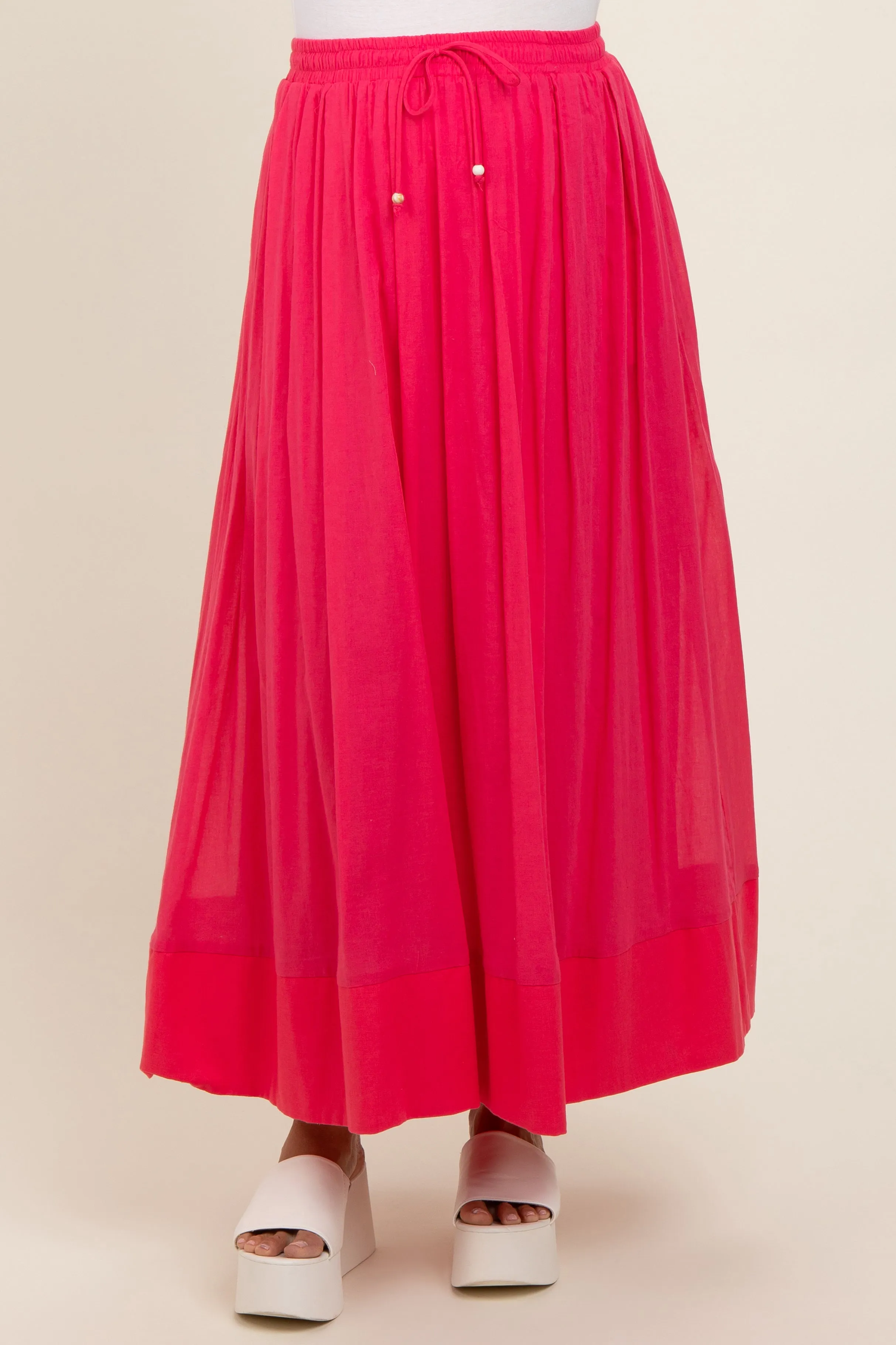 Magenta Colorblock Maternity Maxi Skirt sold by Pinkblush product image thumbnail 2