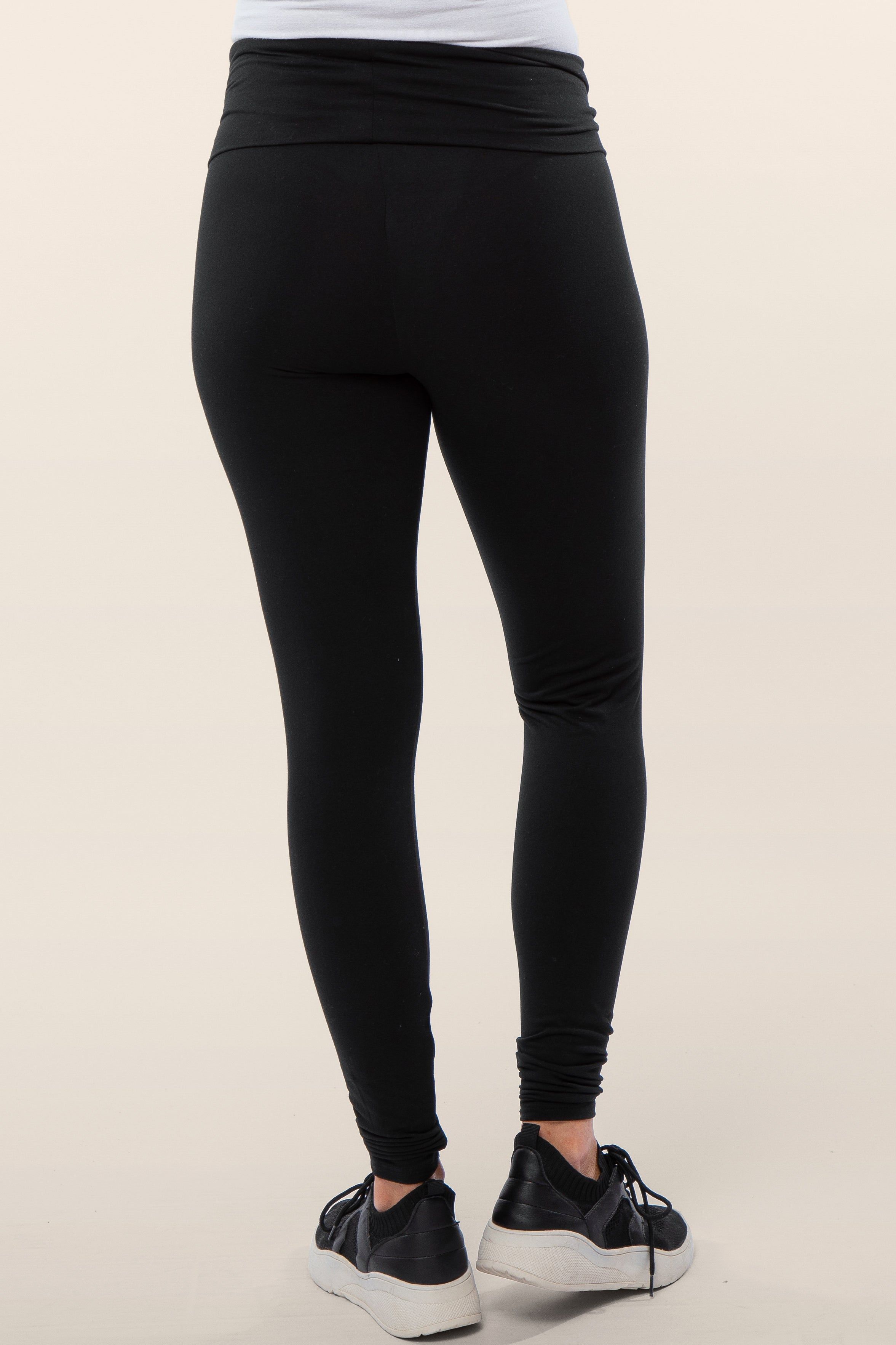 Black Basic Maternity Leggings sold by Pinkblush product image thumbnail 4