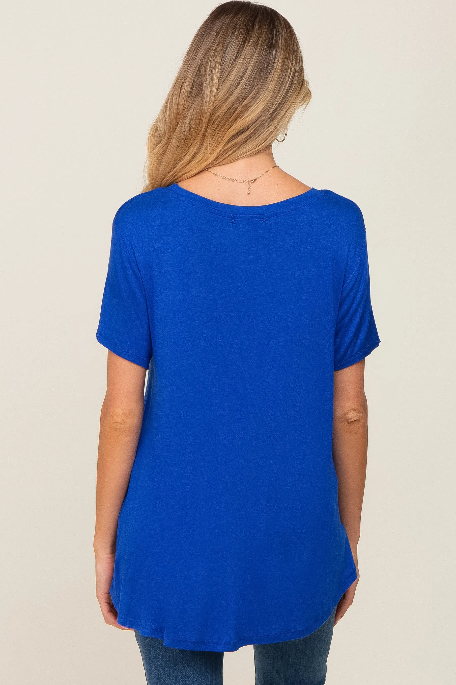 Blue Basic Maternity Tee sold by Pinkblush product image thumbnail 3