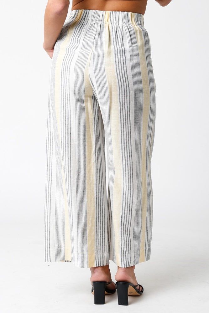 Yellow White Navy Linen Pants sold by Pinkblush product image thumbnail 4