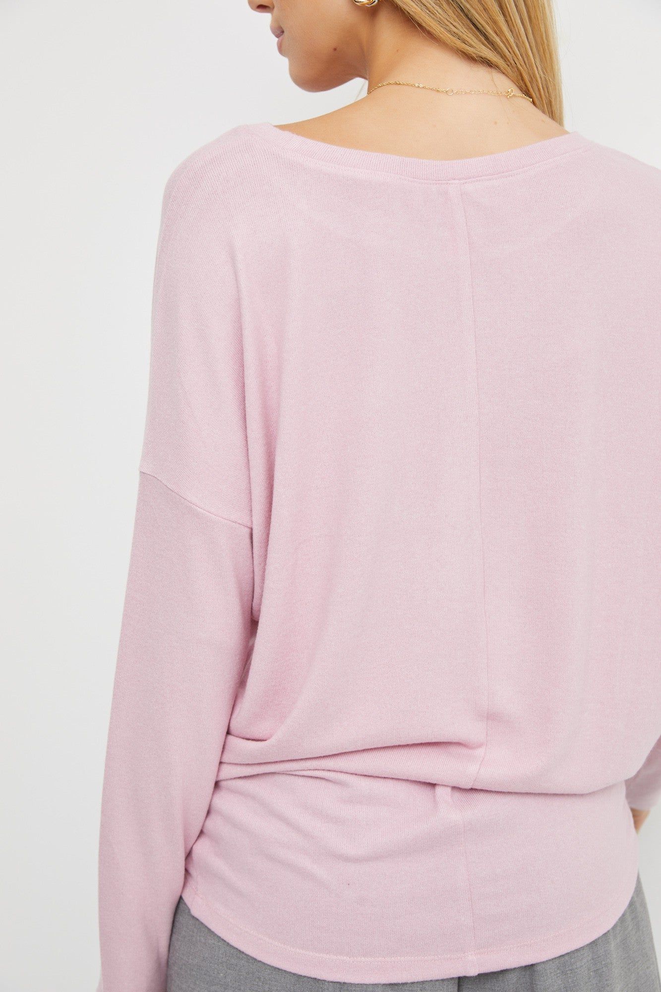 Light Pink Knit Long Sleeve Top sold by Pinkblush product image thumbnail 2