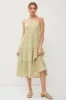Light Olive Sleeveless Maternity Maxi Dress sold by Pinkblush