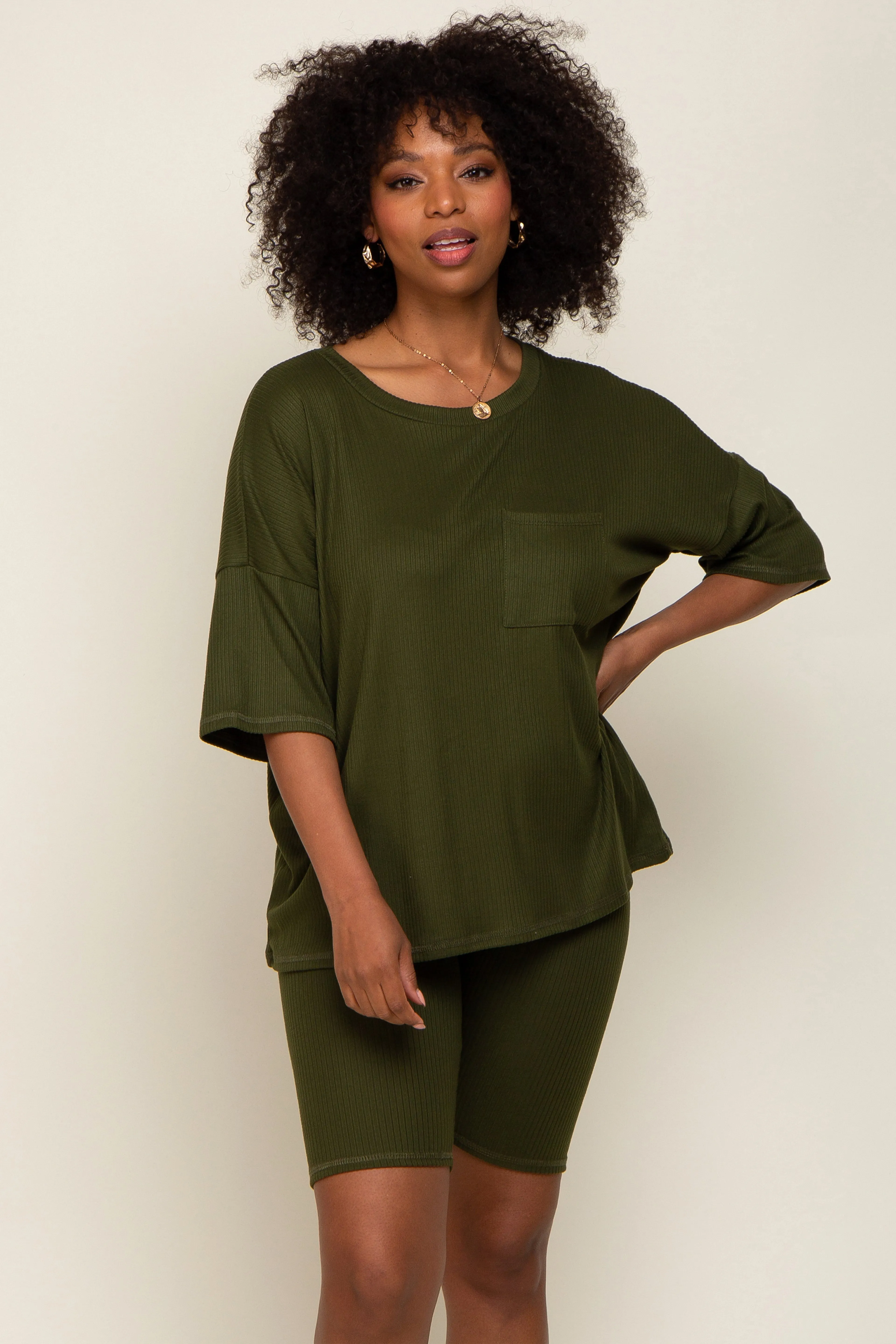 Mauve Ribbed Wrap Front Nursing Top sold by Pinkblush product image thumbnail 2