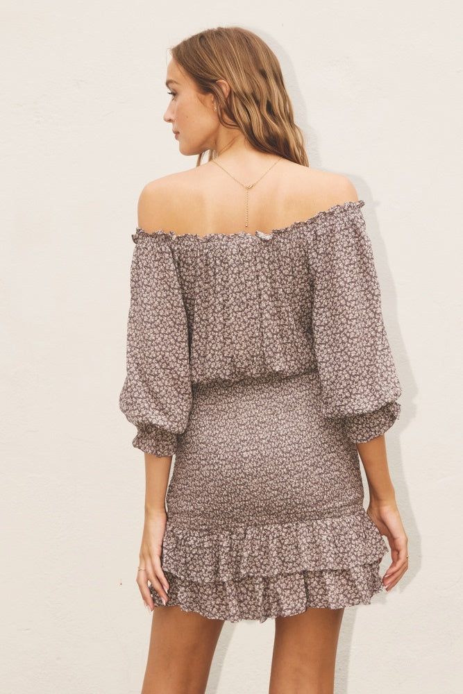 Stone Smocked Mini Dress sold by Pinkblush product image thumbnail 3