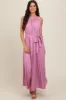 Pink Pleated Empire Tied Waist Midi Dress sold by Pinkblush