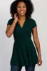 PinkBlush Forest Green Draped Front Nursing Top sold by Pinkblush