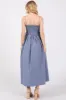 Blue Smocked Pocketed Midi Dress sold by Pinkblush