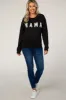 Black Screen Print Mama Maternity Pullover Sweatshirt sold by Pinkblush