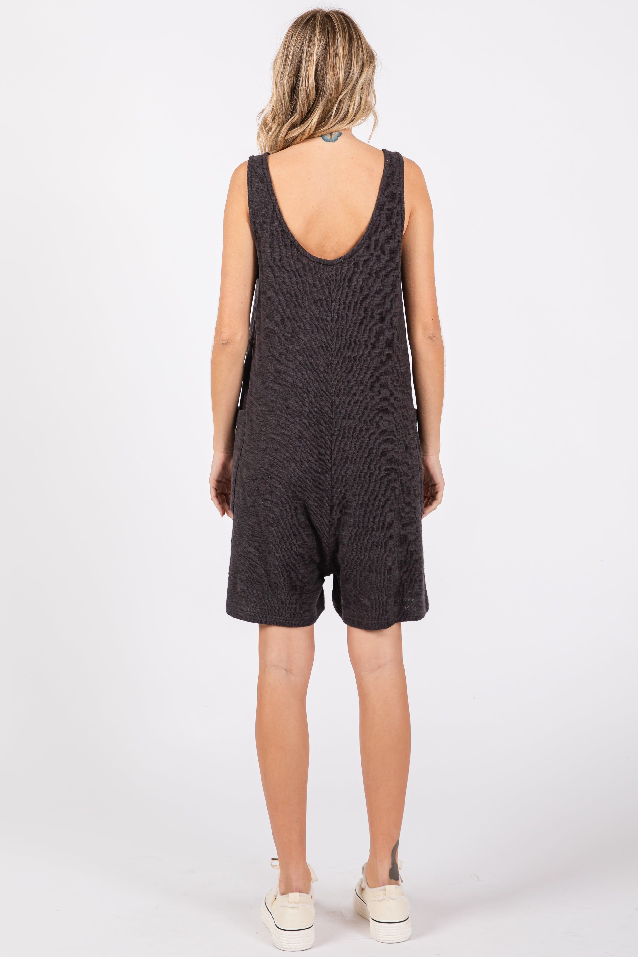 Charcoal Oversized Knit Romper sold by Pinkblush product image thumbnail 3