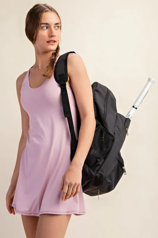 Lavender Tennis Racerback Romper Dress sold by Pinkblush
