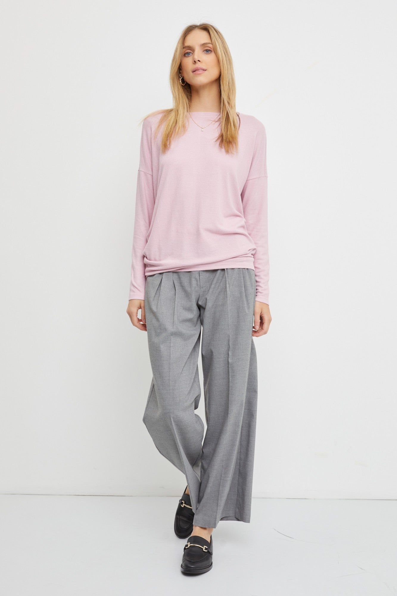 Light Pink Knit Long Sleeve Top sold by Pinkblush product image thumbnail 3