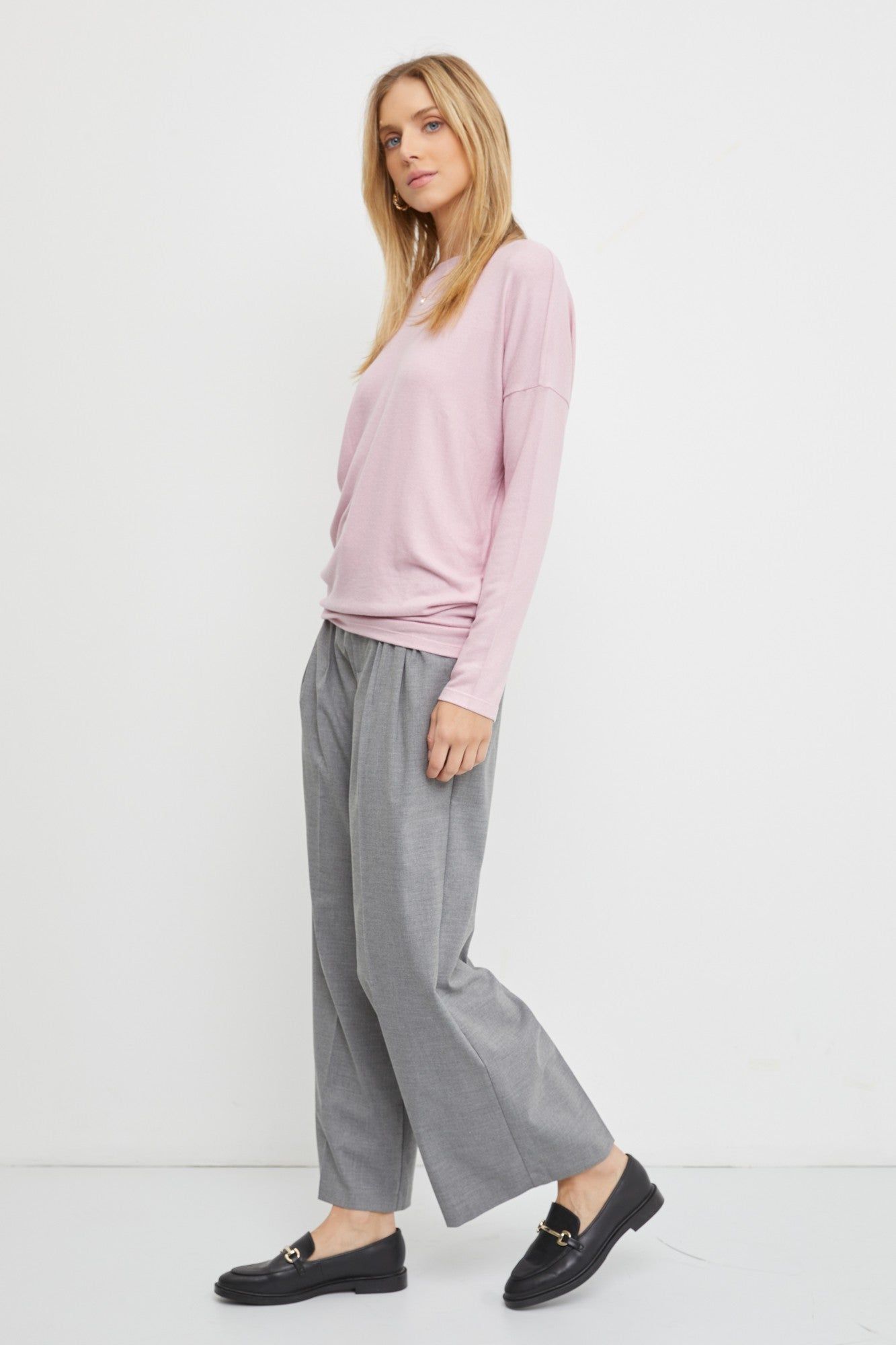 Light Pink Knit Long Sleeve Top sold by Pinkblush product image thumbnail 4