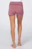 Mauve Ruched Side Maternity Lounge Shorts sold by Pinkblush