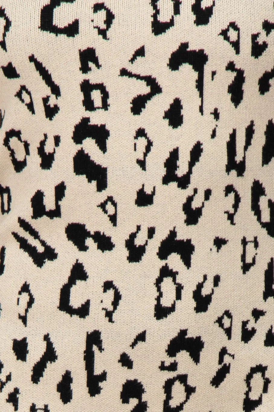 Ivory Cheetah Print Sleeveless Sweater Midi Dress sold by Pinkblush product image thumbnail 5