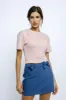 Rose Pink Monochromatic Gathered T-Shirt sold by Pinkblush