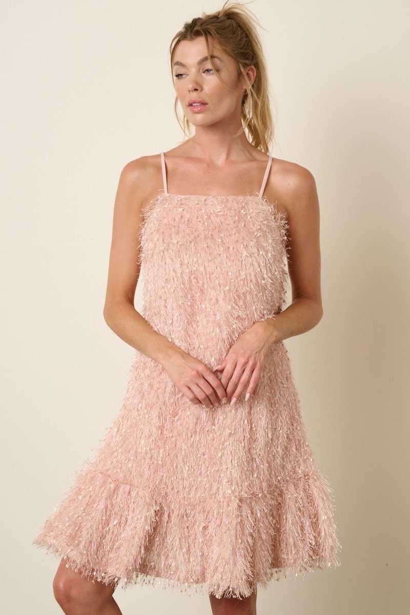 Blush Feather Tank Mini Dress sold by Pinkblush product image thumbnail 2