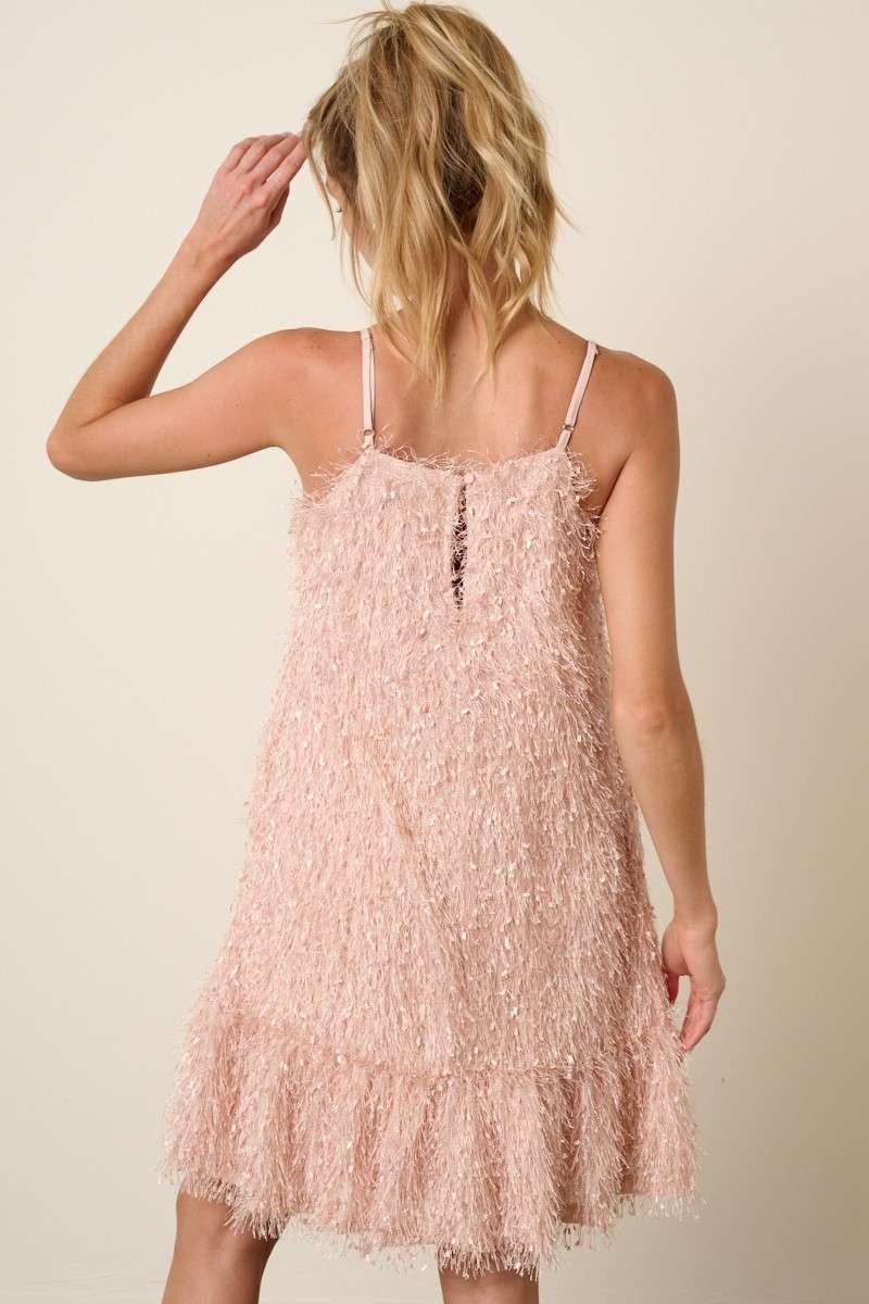 Blush Feather Tank Mini Dress sold by Pinkblush product image thumbnail 4